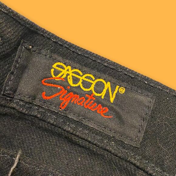 Sasson Signature Vintage '80s Catalog 100% Cotton Black Mom Jeans Size 6 - Picture 5 of 8
